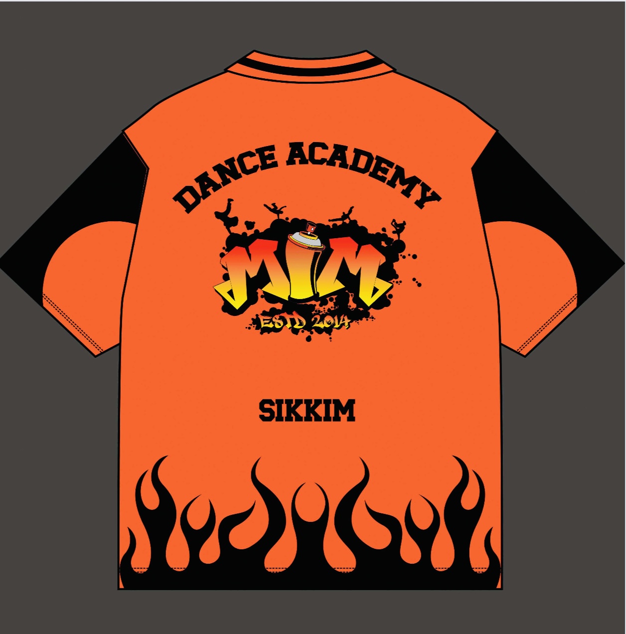 Back View Orange Jersey 